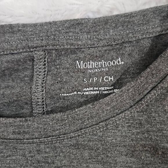 Motherhood Maternity Nursing Top Gray Black Womens Small - Picture 2 of 8